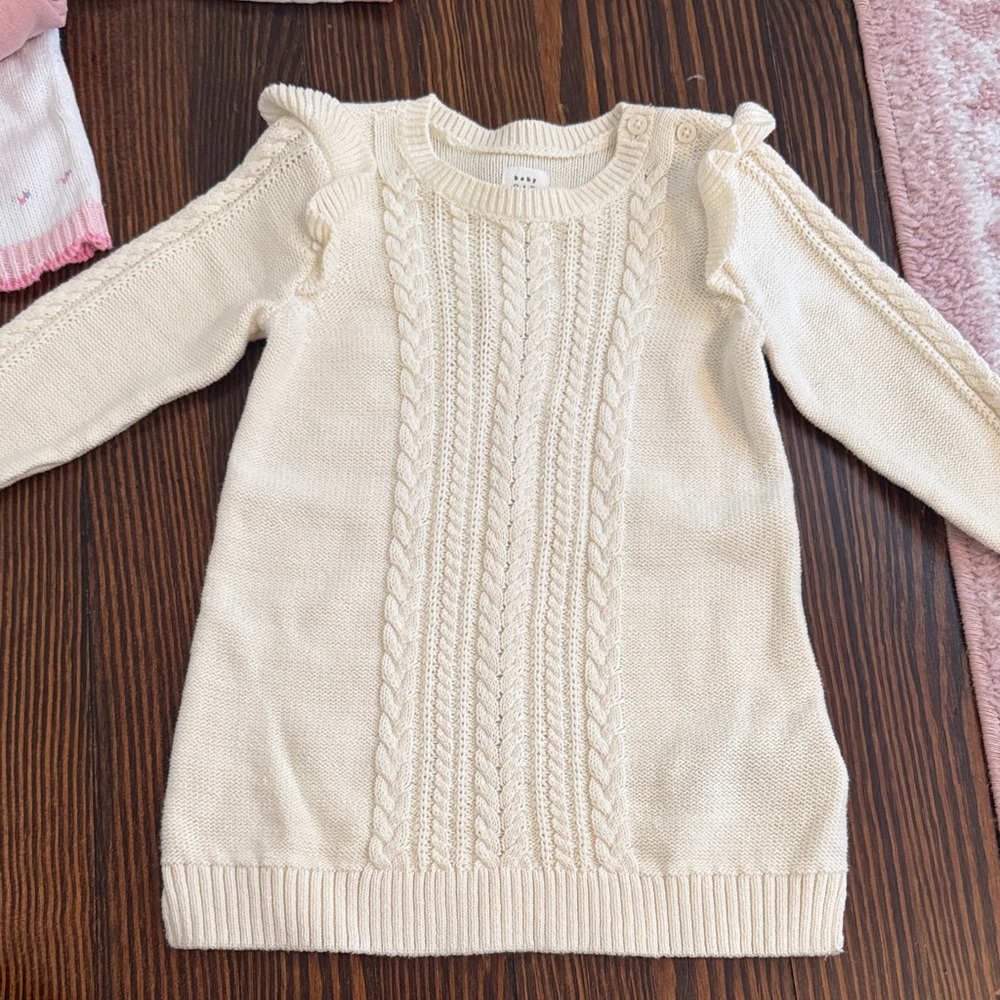 GAP Cream Knit Kids Dress